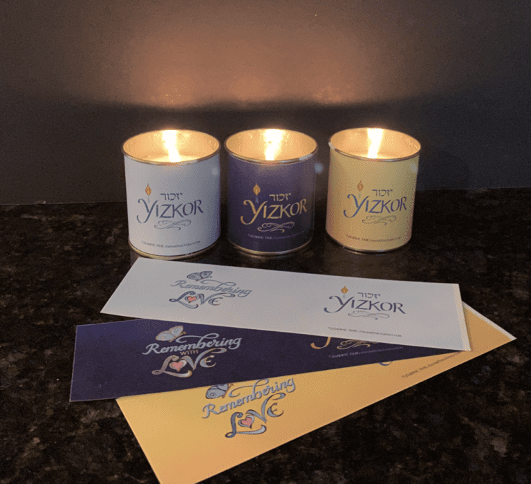 Yizkor Candle Wrap - Digital Download in 3 Colors- Remembering with Love - Image 3